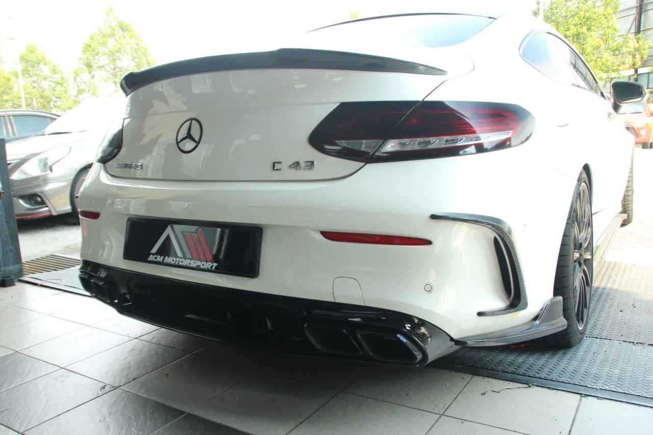 Mercedes benz w205 coupe amg rear bumper canard