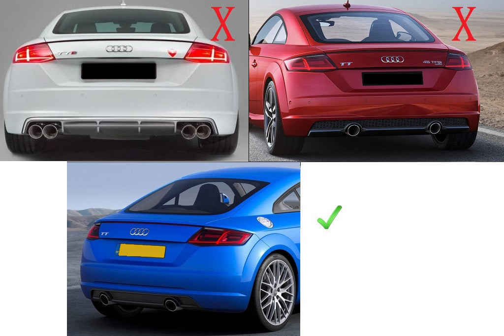 Audi tt mk3 rear diffuser carbon