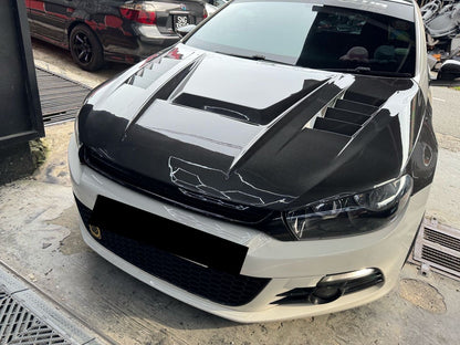Volkswagen scirocco carbon fiber hood
