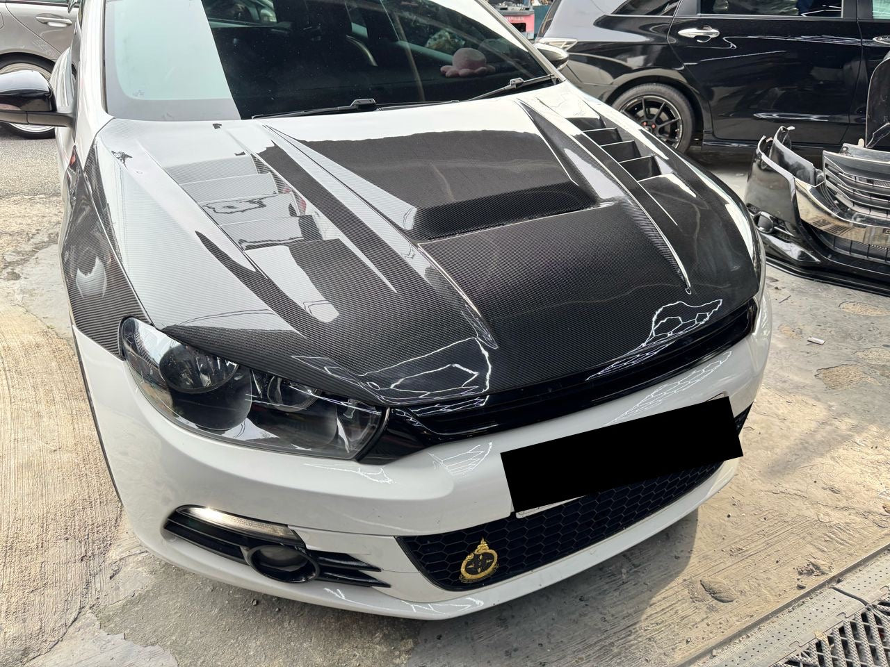 Volkswagen scirocco carbon fiber hood