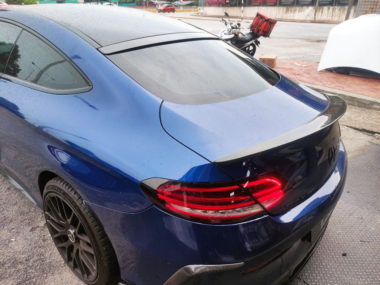 Mercedes benz w205 coupe roof spoiler