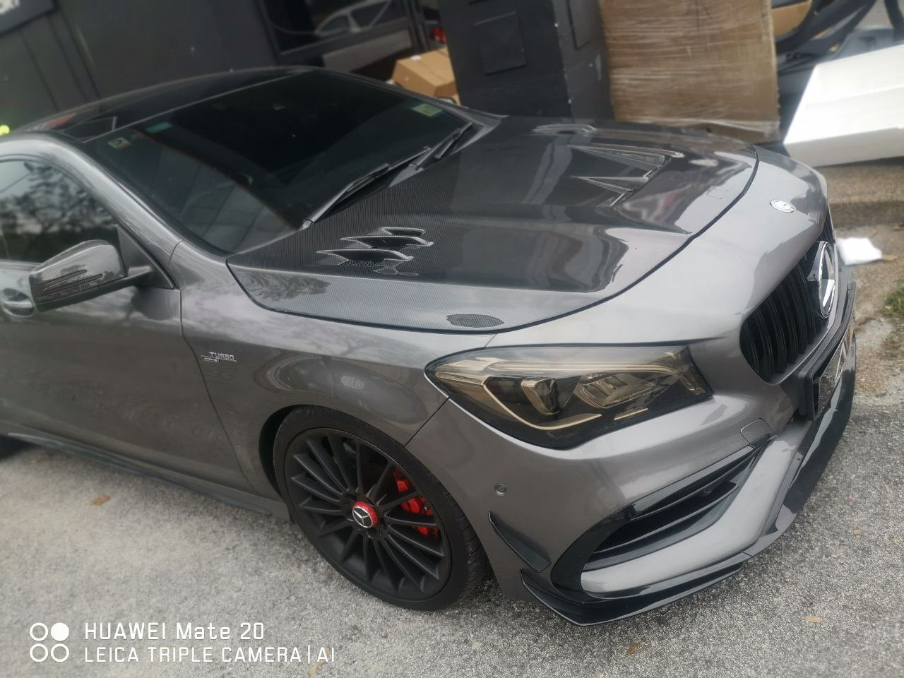 Mercedes benz W117 carbon hood