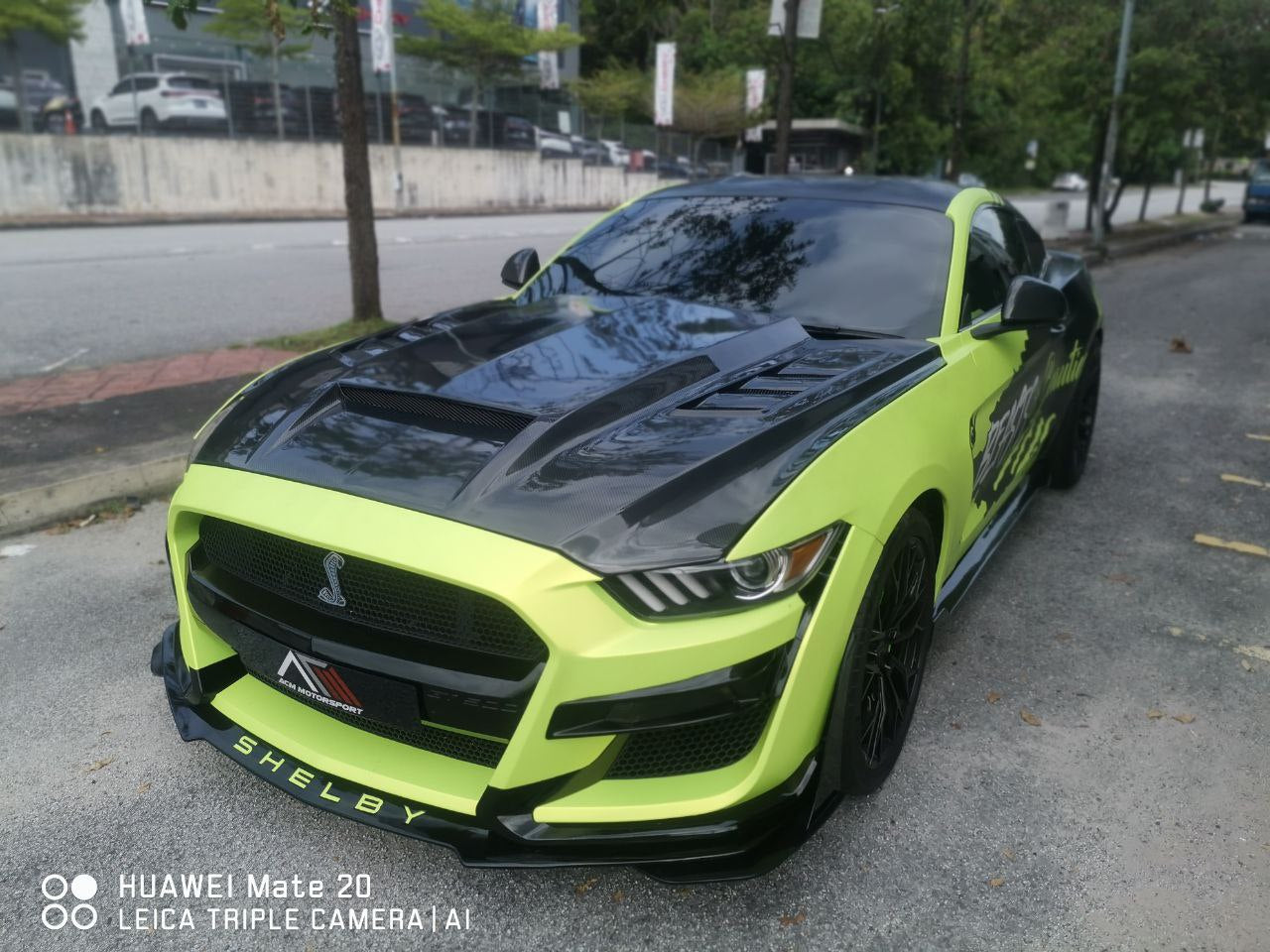 Ford mustang carbon hood V1