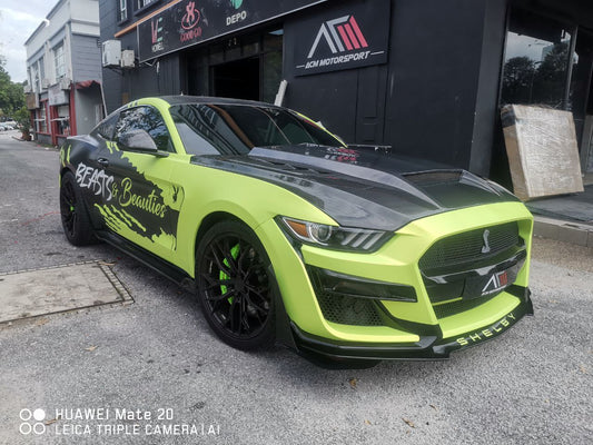 Ford mustang carbon hood V1