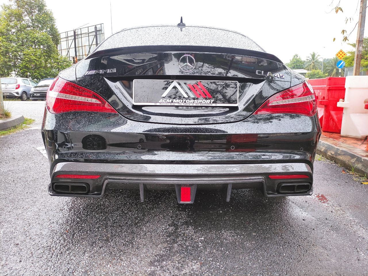 Mercedes benz w117 cla pktz rear diffuser