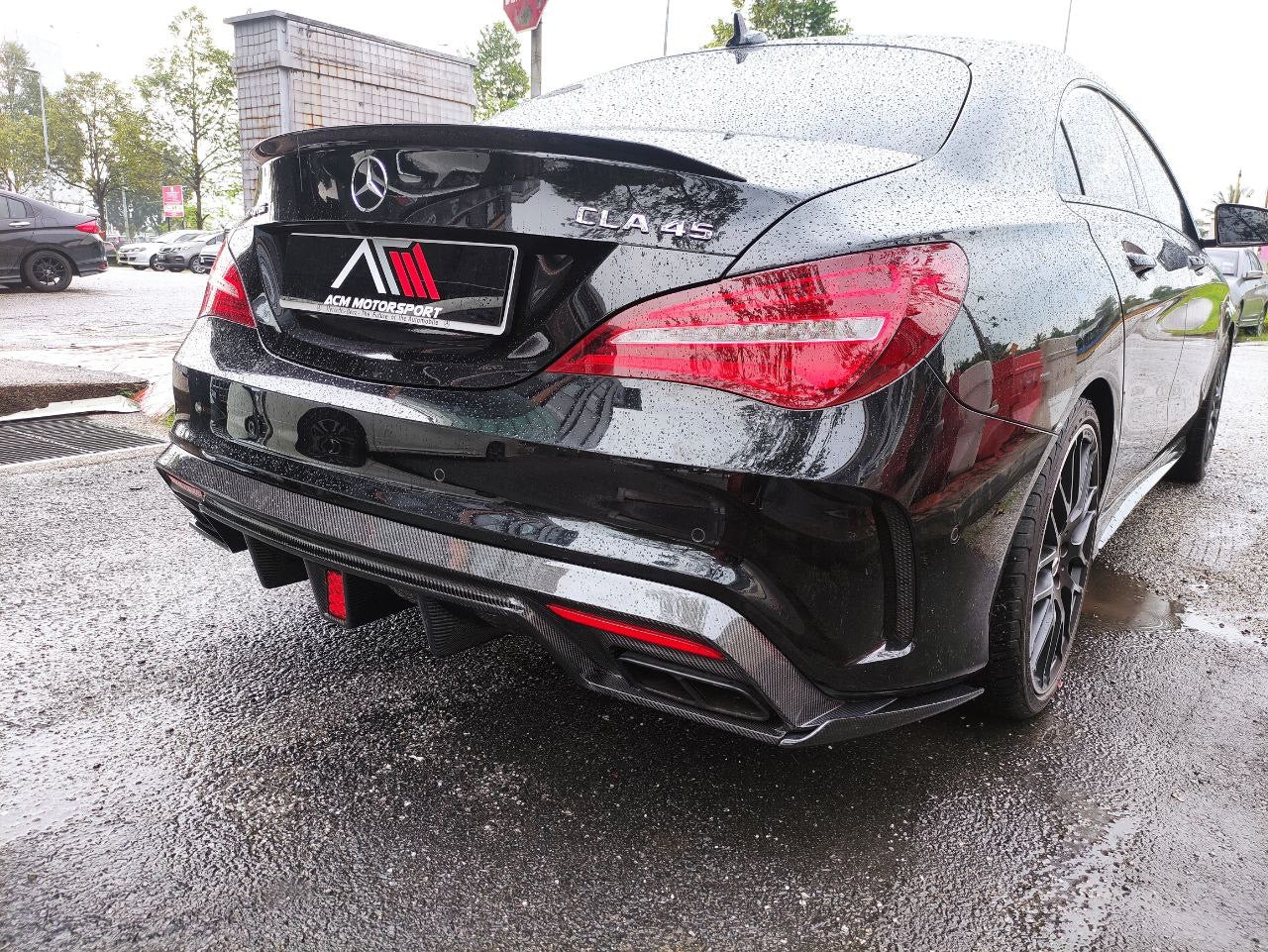 Mercedes benz w117 cla pktz rear diffuser