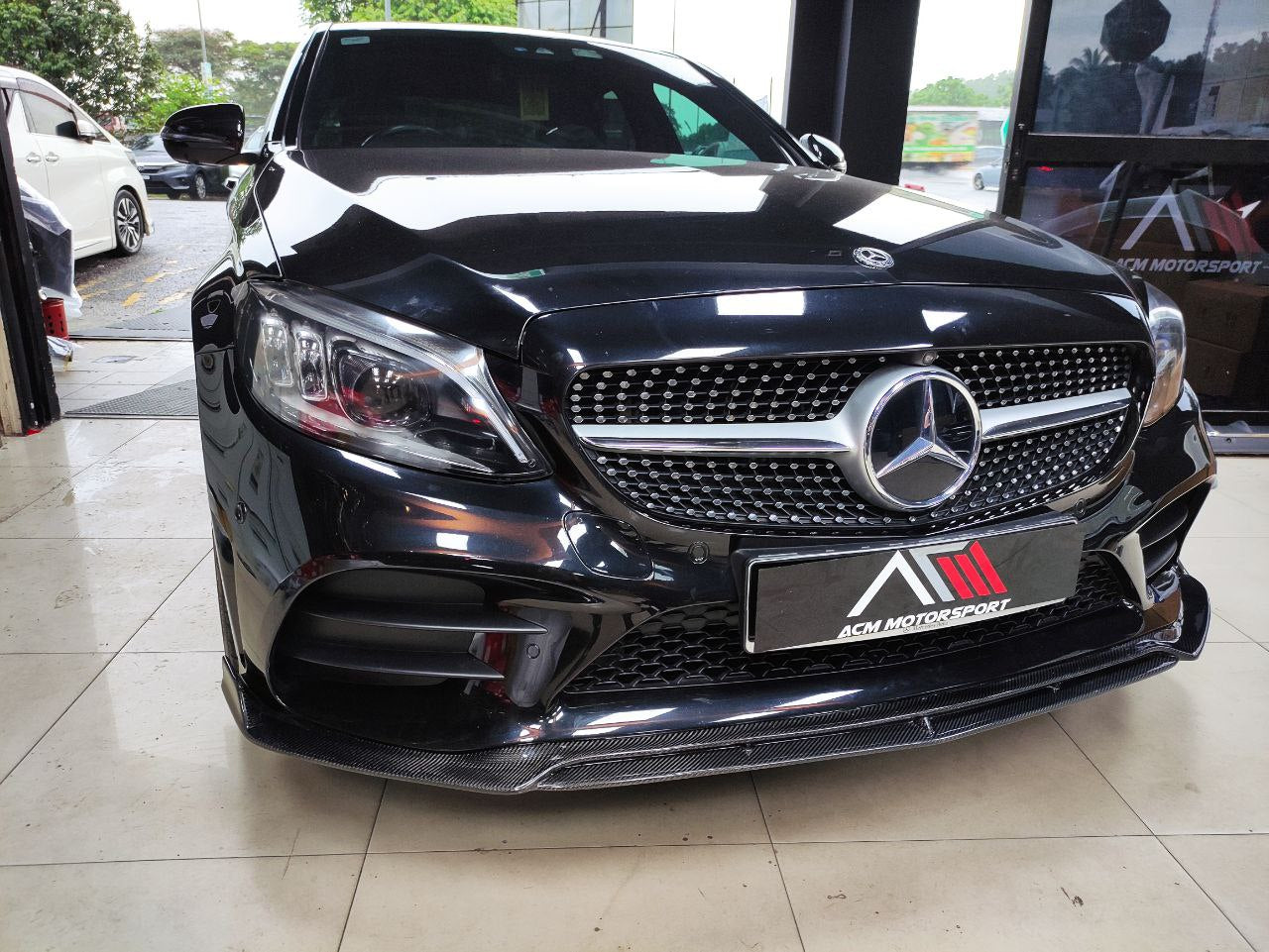 Mercedes benz w205 facelift front lip