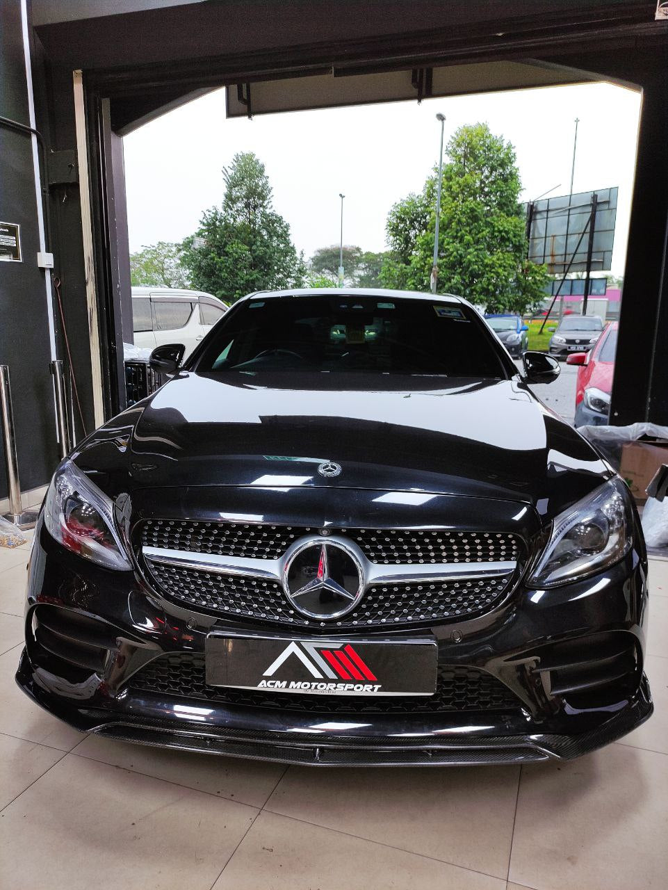 Mercedes benz w205 facelift front lip