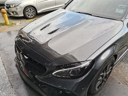 Mercedes benz W205 black edition hood