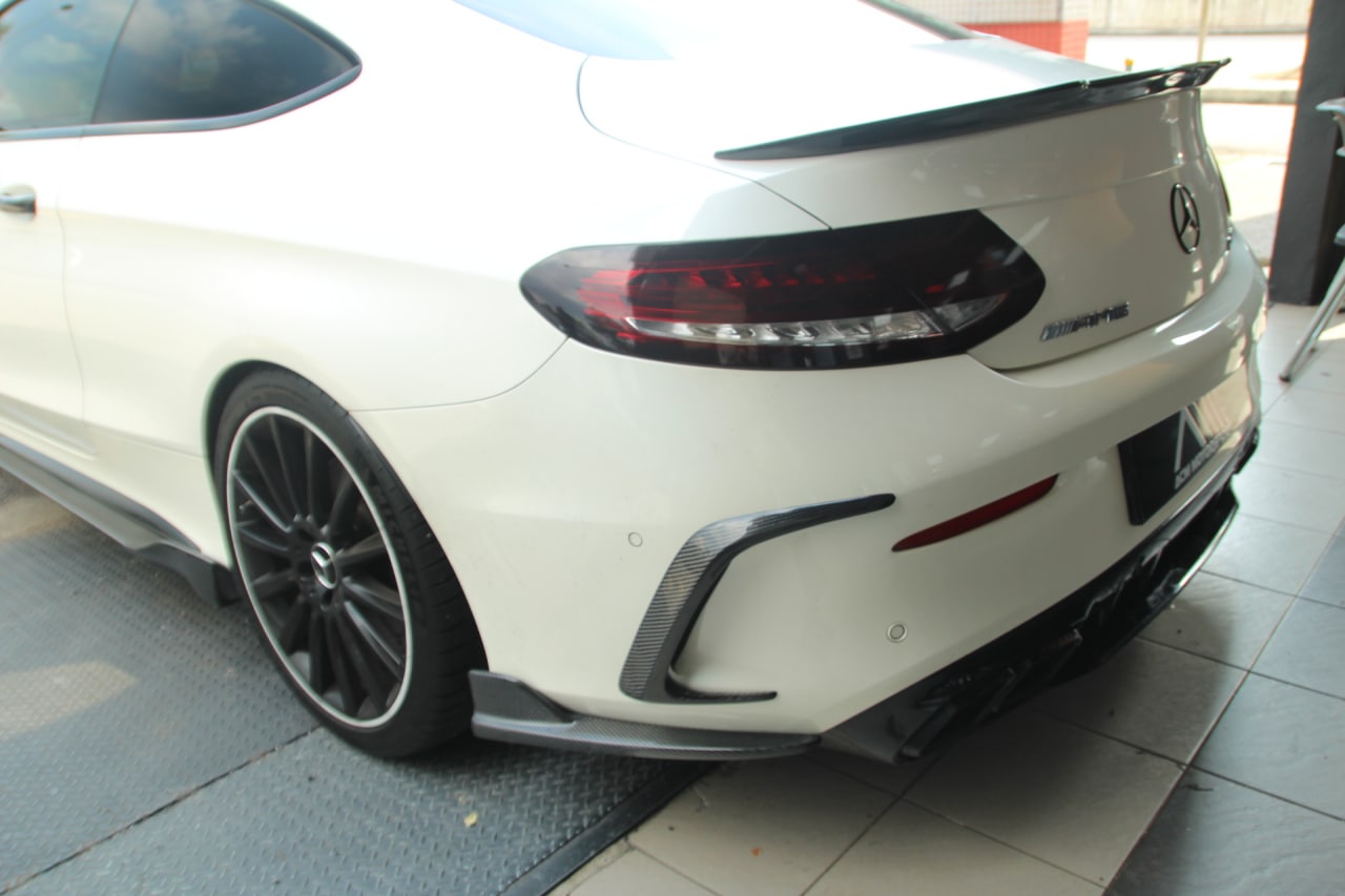 Mercedes benz w205 coupe amg rear bumper canard