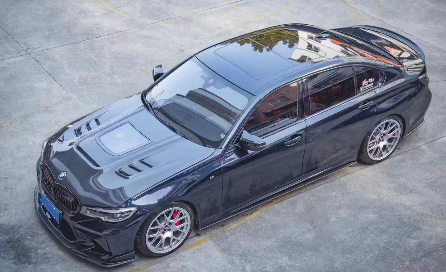 Bmw G20 carbon fiber hood v3