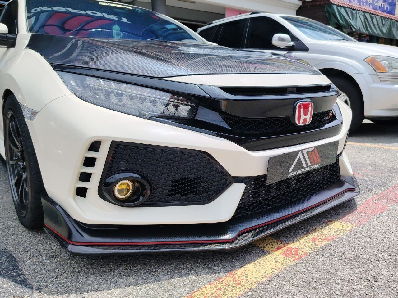 Honda civic fk8 vrs front lip carbon fiber
