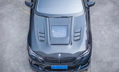 Bmw G20 carbon fiber hood v3