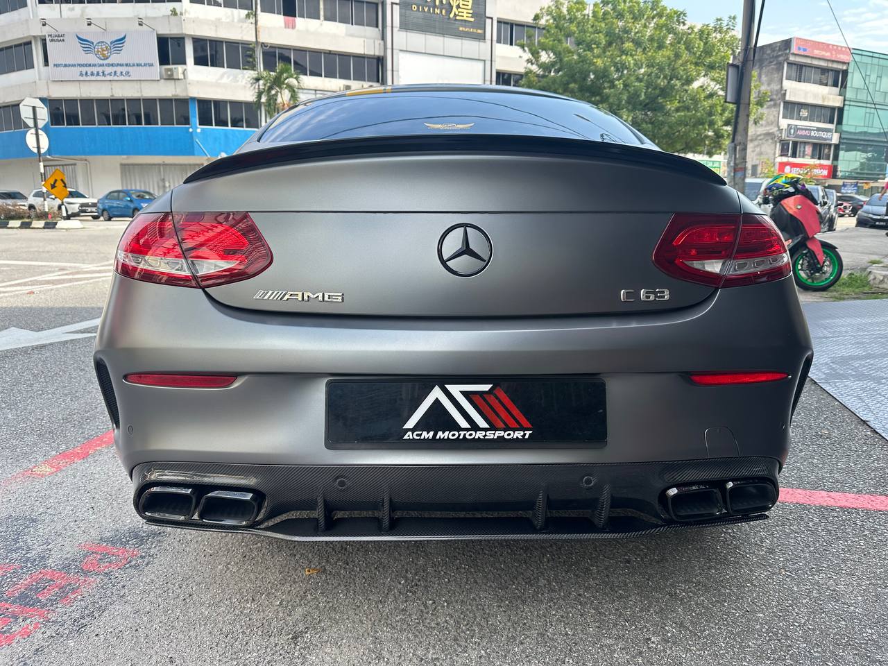 Mercedes benz w205 coupe rear diffuser