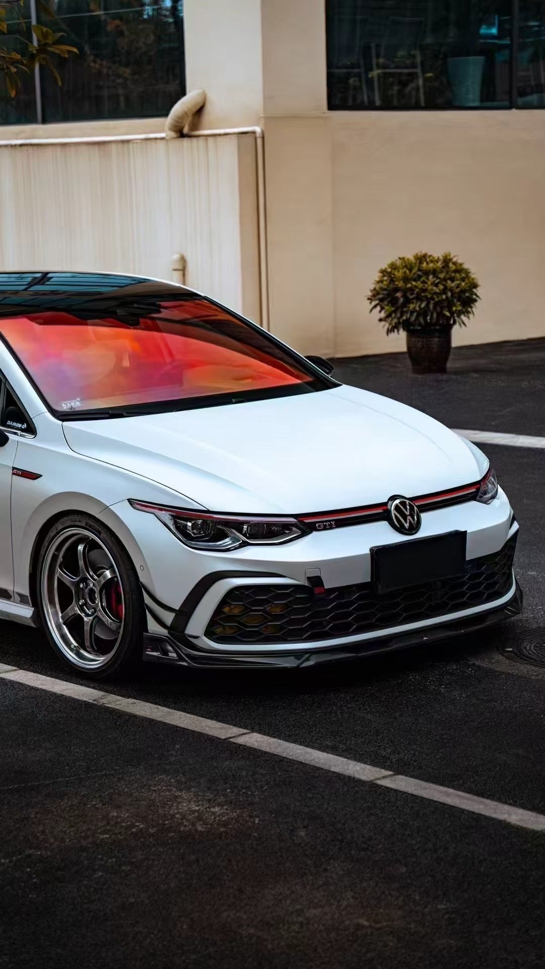 Volkswagen Golf mk8 GTi AE front lip ( Dry carbon )