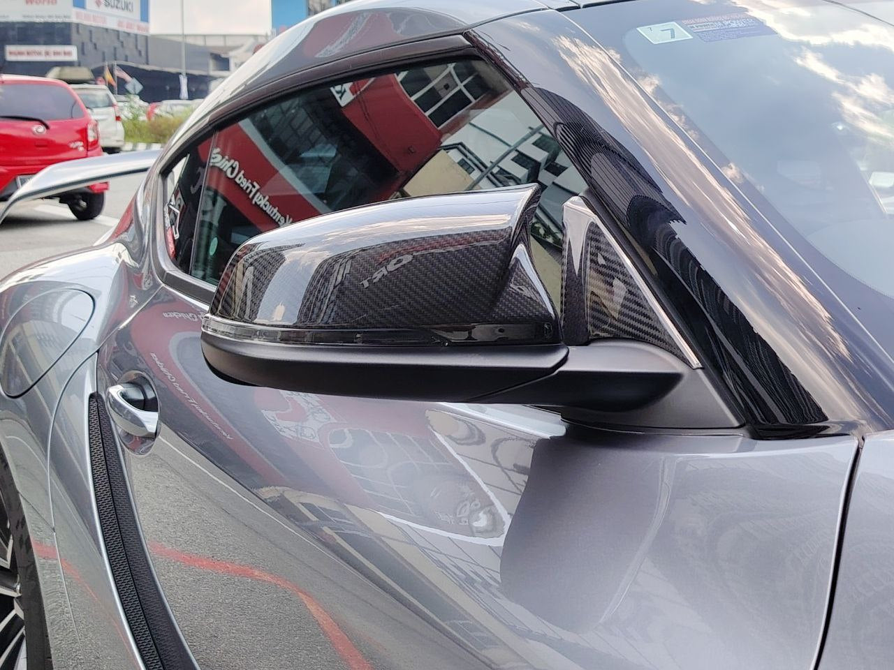 Supra A90 side mirror v2 Dry cf