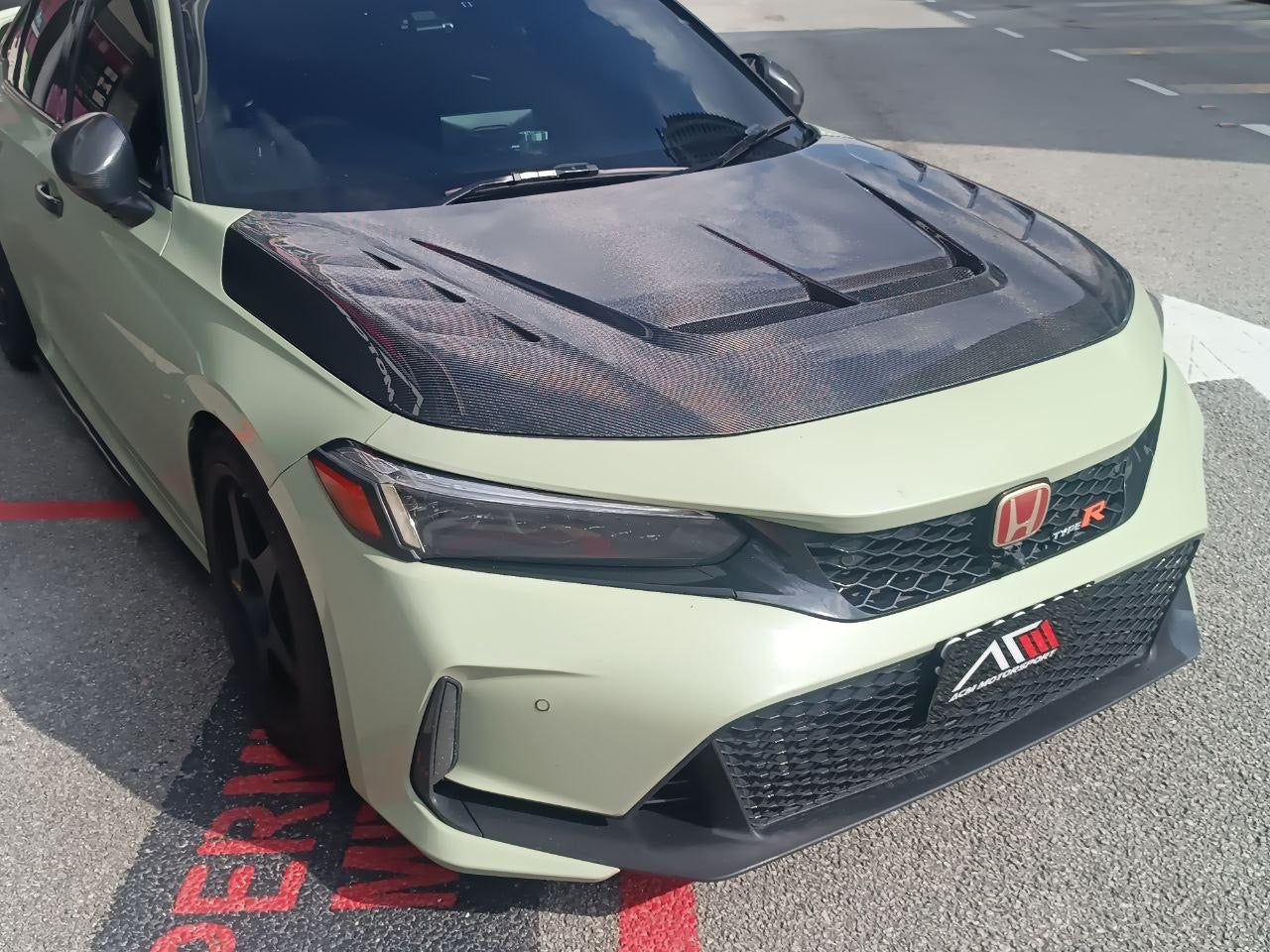 Honda civic fe vrs carbon hood v2