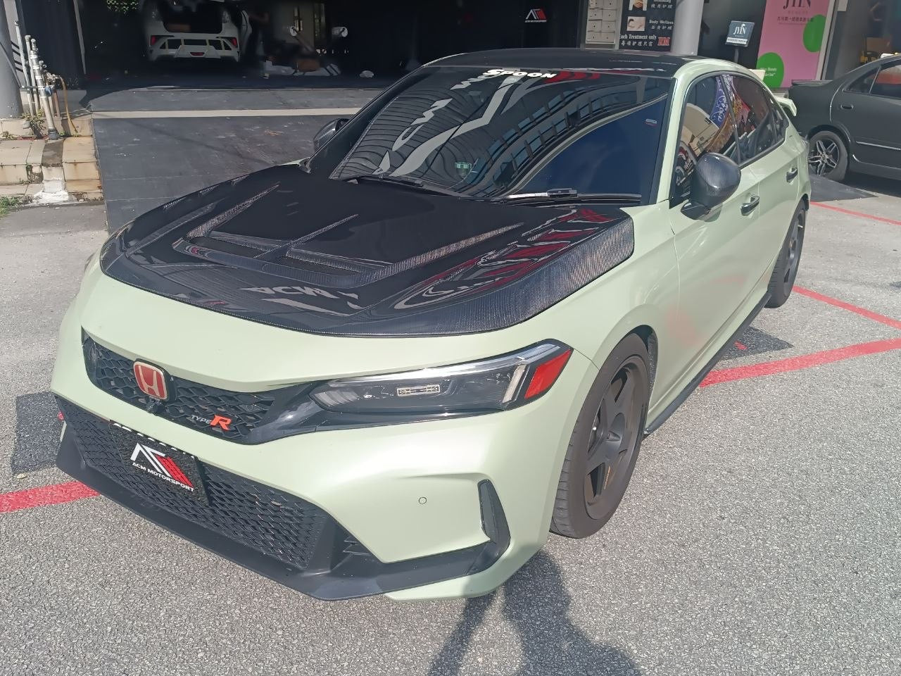 Honda civic fe vrs carbon hood v2