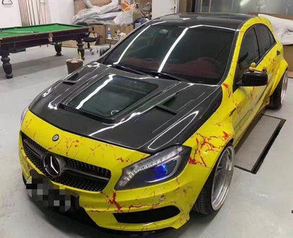 Mercedes benz w176 carbon fiber hood