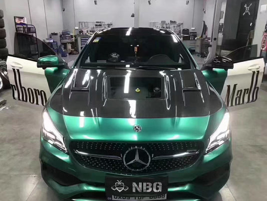 Mercedes benz w117 carbon fiber hood